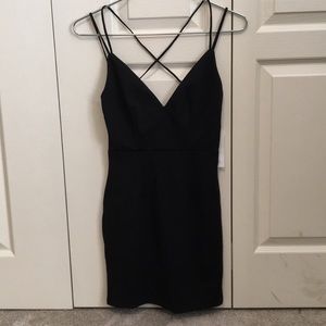 Black bodycon dress